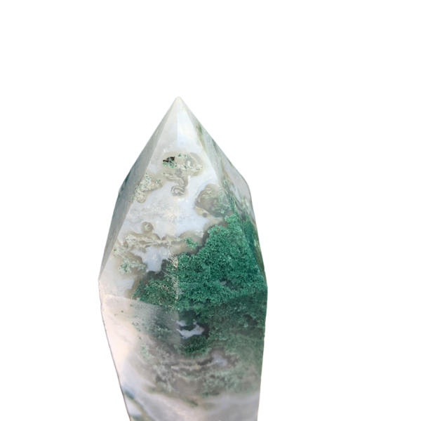 Moss Agate Druzy Tower (2)